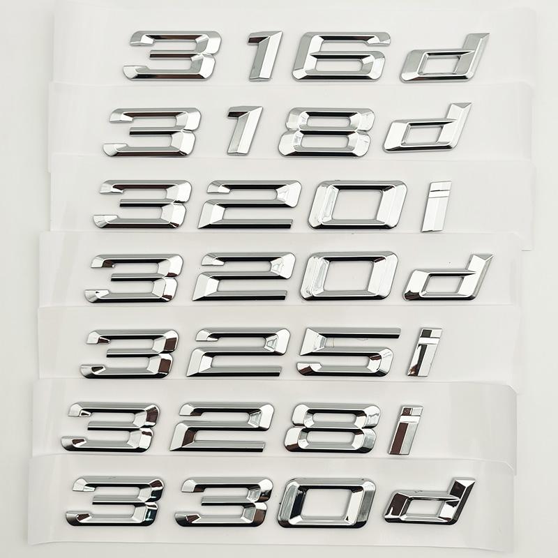Adesivo con lettere emblema ABS 3D nero 320i 316i 318i 330i 335i 340i 316d 318d 330d 320d per accessori auto E46 E90 F30