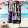 Name Custom Taylor Print Beach Towel, Large Soft Quick Dry Towel for Beach Camping Swimming
