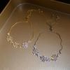 Elegant Gold-Plated Zircon Flower Bracelet: High-End, Versatile, Fashionable Jewelry