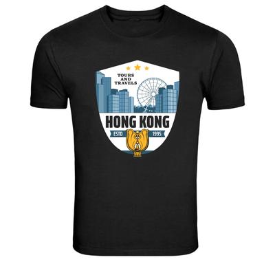 Hong Kong Skyline Ferris Wheel Travel Graphic T Shirt
