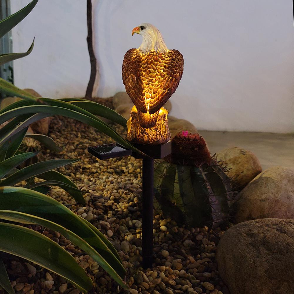 Resin Ground Plug Lamps Lawn Light Solar Powered Ground Inserted Lawn Yard Lanscape Eagle Shaped Night Light Decoration China Mainland