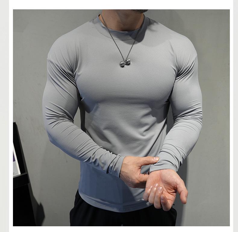 Herren Hoodie mit hohem Stretchanteil, schmaler Passform und schnelltrocknenden Eigenschaften - Atmungsaktives Herbst Winter Fitness Oberteil mit langen Ärmeln