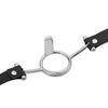 Flirting SM BDSM Metal Stainless Steel Deep Throat Press Tongue Binding Strap Drooling Adult Sex Toys Mouth Ring Stopper