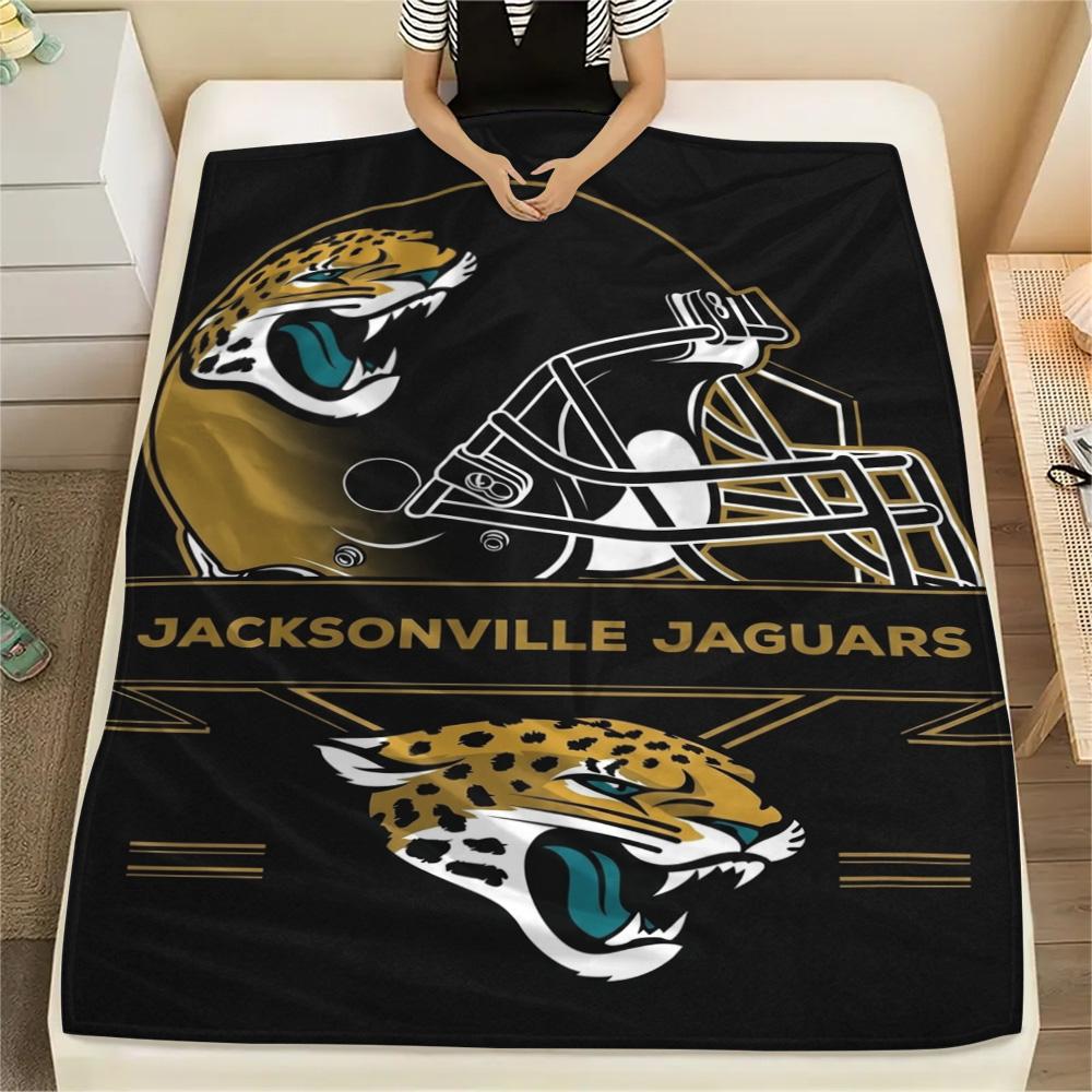 Jacksonville Jaguars Print Flannel Blanket High Quality Warm Comfortable Cover for All Seasons Perfect for Gifts Home Decor