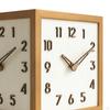 Sided Corner Wall Clock Decorative 9x9inch Solid Wood for Hallway, Bar Multifunctional Stylish