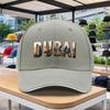Dubai Cityscape Baseball Cap  Adjustable Duckbill Hat with Dubai Skyline Print for Outdoor Sports Golf Cycling Festivals