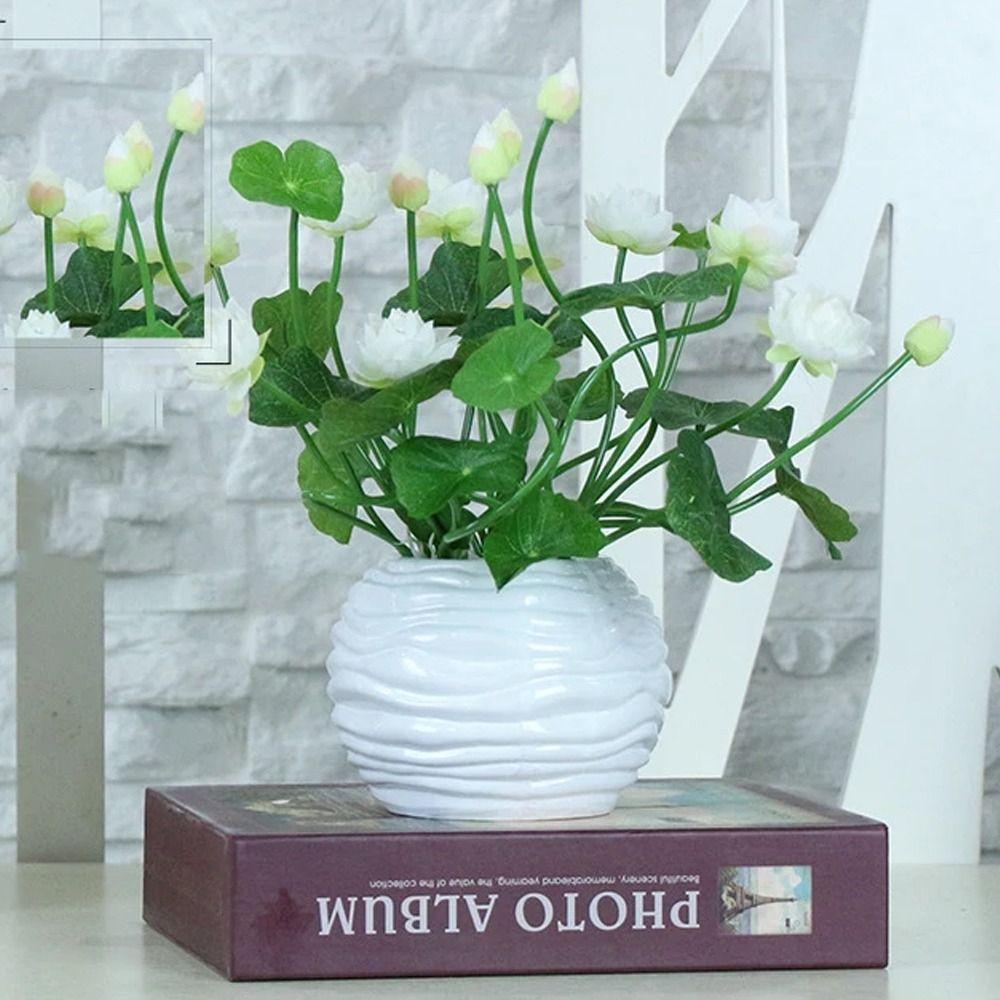 Beautiful Mini Silk Lotus Plastic Simulation Lotus Artificial Lotus Flower  Hotel