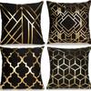 Gold-stitched Pillowcase European Classical Hot Light Luxury Home Super Soft Short Plush Sofa Cushion