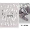 Nail Art Stickers Embossed 5D Small Flower Bronzing Valentine's Day Flowers Love English Adhesive Nail Stickers