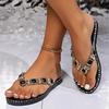 Fashion Shoes for Women 2024 Fashion Flip Flops Women's Slippers New Crystal Casual Slippers Women High Quality Plus Size Flat Slippers