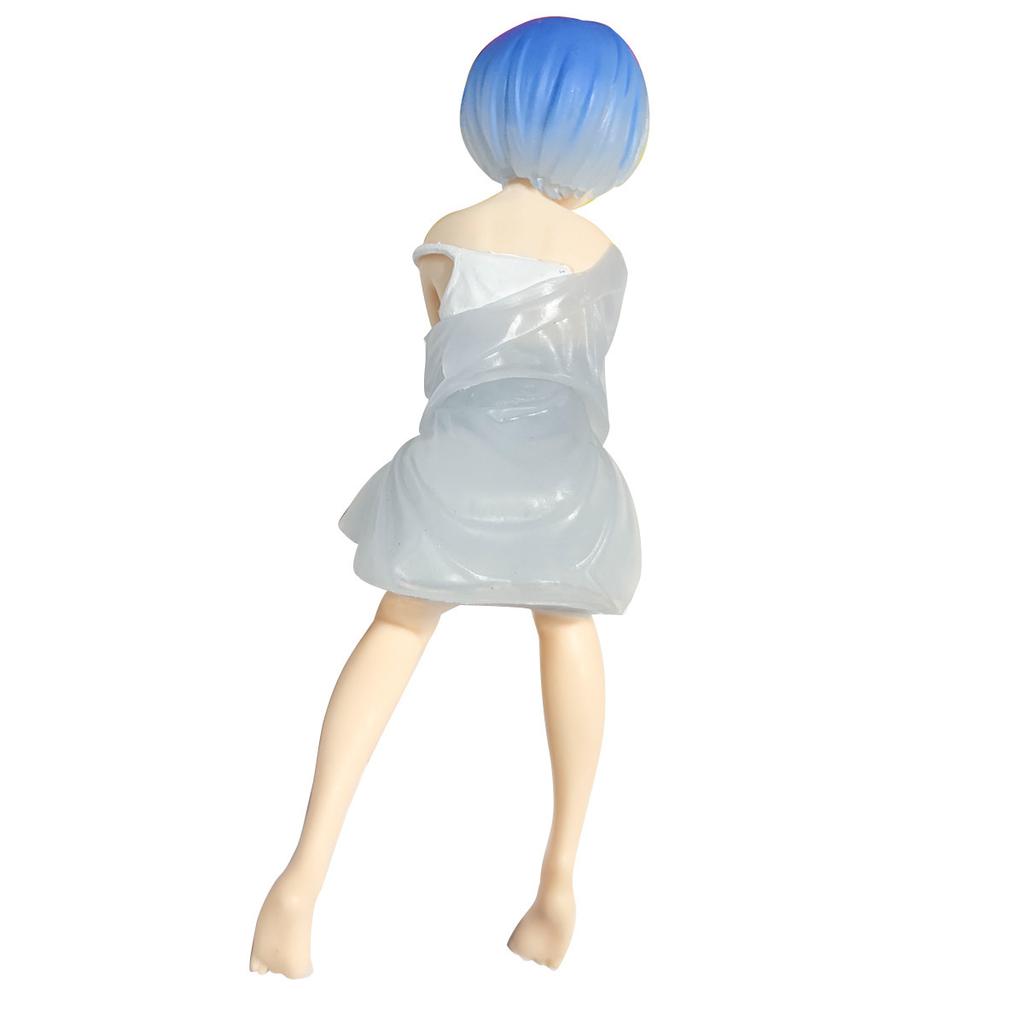 Life In a Different World from Scratch Sitting Ram Rem Figure Car Ornament Instant Noodles Pressed Doll