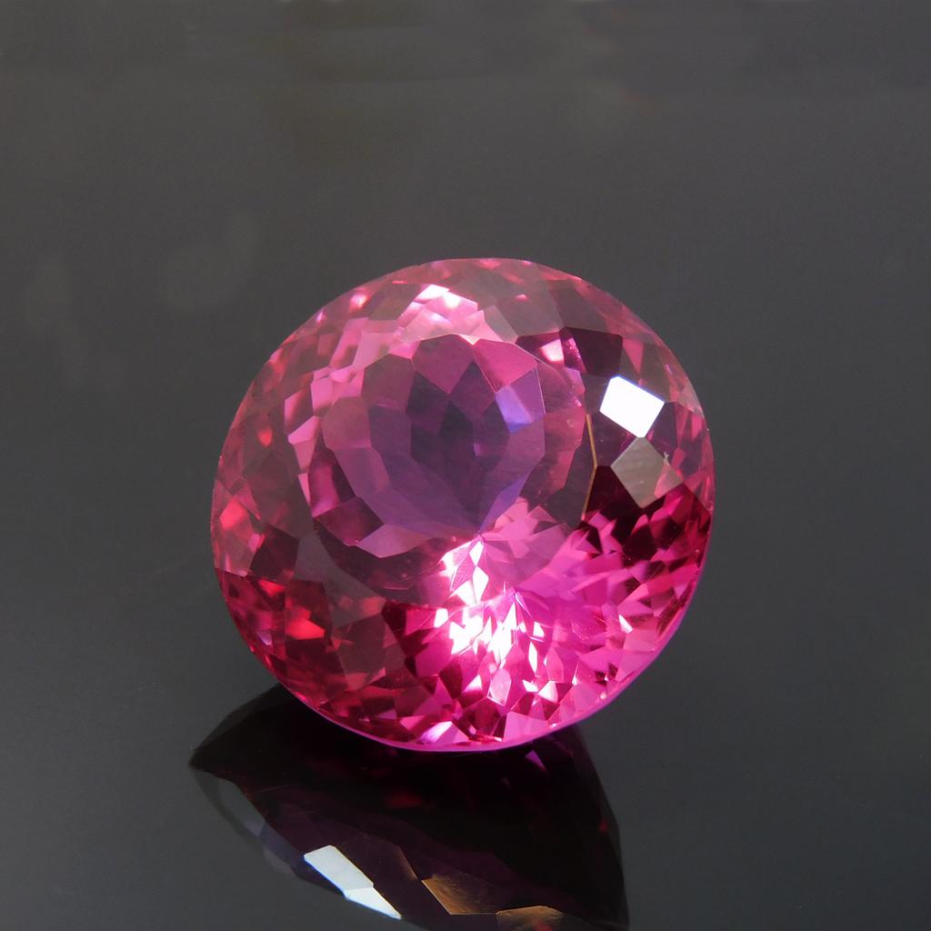 Natural Pink Sapphire 26.25ct Round Cut Certified Loose Gemstone