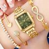 Steel Belt Women'S Watch Light Luxury Niche Student Fashion Simple Square Quartz Watch