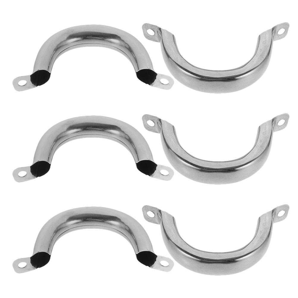 6 Pcs Stainless Steel Pipe Pot Ear Accessories Replacement Handle For Steaming Pan Side Handle Nonskid Metal Pot Ears Kitchen