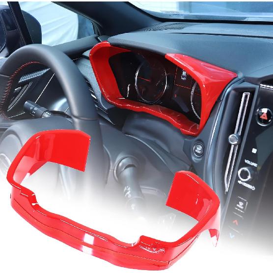Dashboard Trim Frame Fit for 2022 2023 2024 Subaru WRX Dash Cover Instrument Panel Dial Trim Cover Frame Dash Panel Frame Interior Trim красный