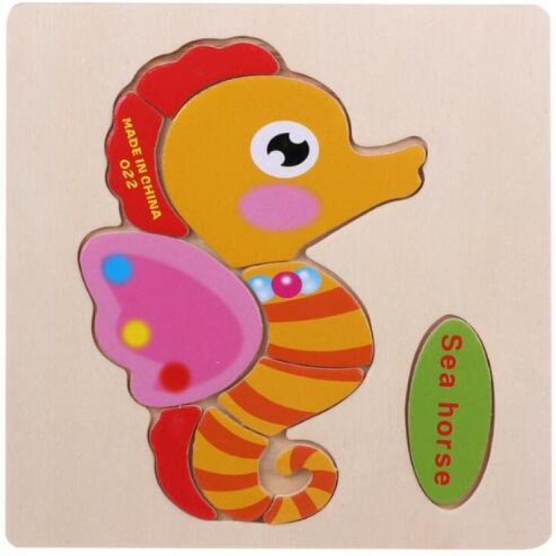 Wooden Puzzle Toy Children Building Blocks Cartoon Animal Boys Girls Early Childhood Toys