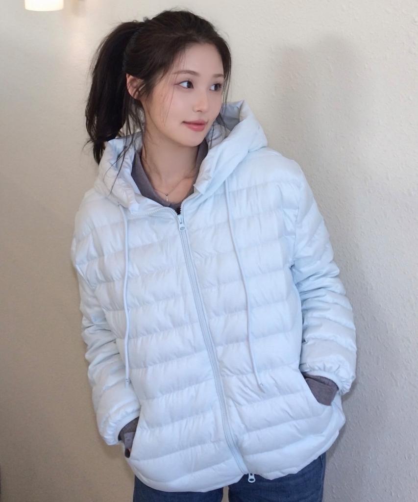 Mind Bridge Women [W] Hooded Lightweight Duck Down Padded Jumper - 2 Colors