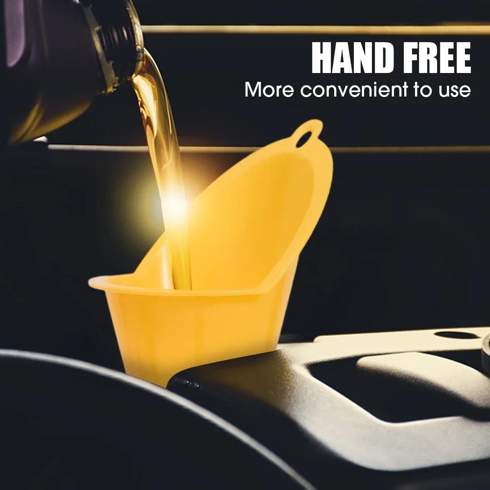 Auto Stelo Lungo Imbuto Benzina Olio Combustibile Strumenti di Riempimento Anti-Splash di Plastica Imbuto per Olio Strumenti di Rifornimento di Carburante Moto Accessori Auto