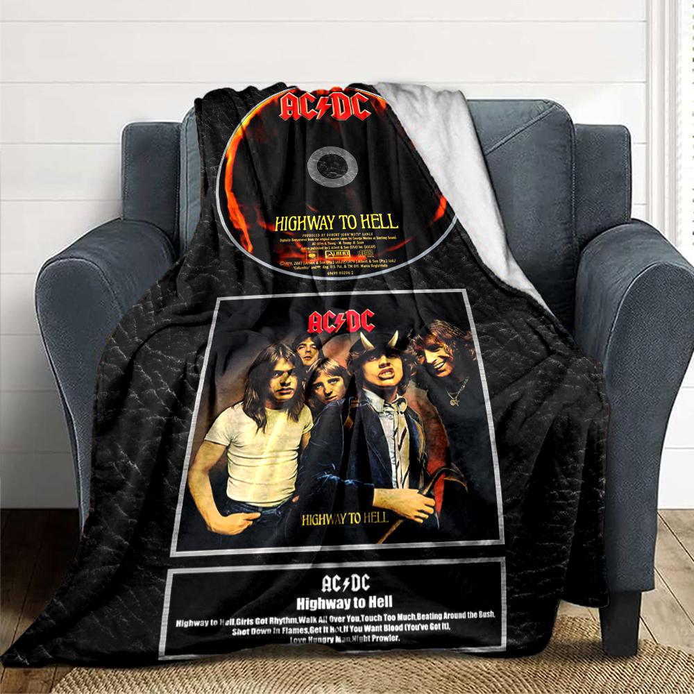 Acdc Heavy Metal Blanket Soft Throw Blanket For Home Bedroom Bed Sofa Travel Office Solid Christmas Blanket
