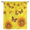 Yellow Sunflower Butterfly Flowers Plant Sheer Curtains for Living Room Decoration Window Curtains Kitchen Tulle Voile Curtains