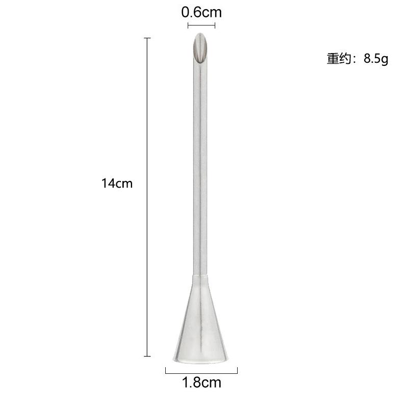 304 Stainless Steel, Piping Nozzle, Pointed Puff Nozzle, Large, Medium, and Small Sizes, Piping, Cream Cake Piping Nozzle, Baking Tool