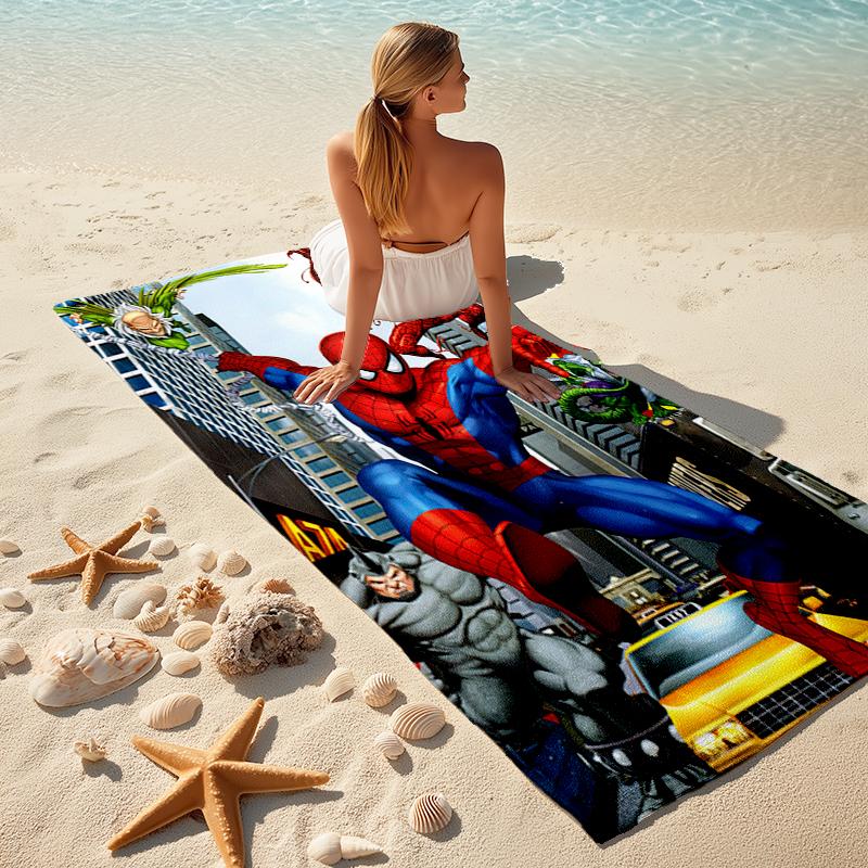 Spider-Man Beach Towel Outdoor Camping Beach Towel for Vacation Swim Outdoor Pool Absorbent Bath Towel