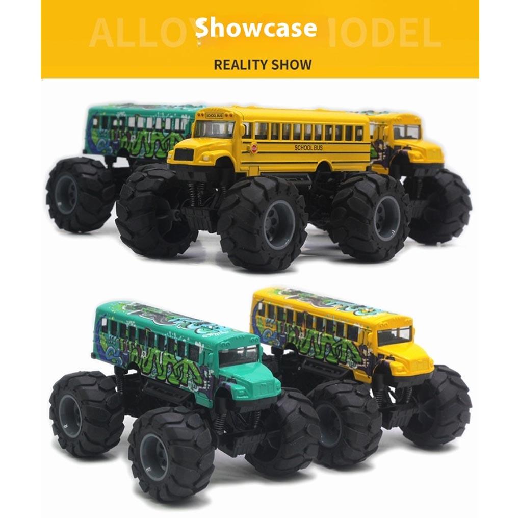 Portable Size Die Cast School Bus Toy Gift For Boys And Girls Toy Bus Toy Bus Toy Is Easy To Carry