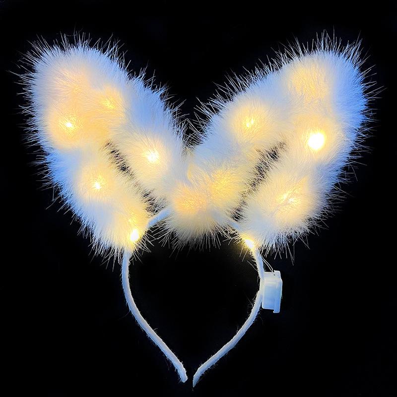 Luminous Feather Rabbit Ears Headband - Graduation Gift