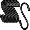 Generic 10 PCS S-Type Hooks, Versatile Heavy Duty Garage & Home Organizer, Black, Metal, Wall Mount, 10 Hooks, DJ0005