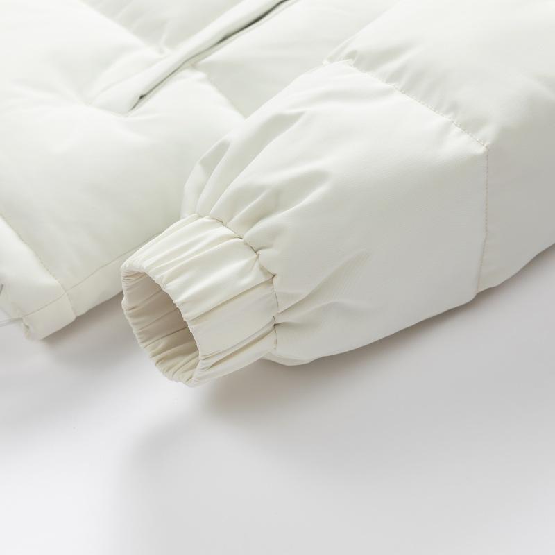 Cotton coat men's new solid color winter stand-up collar short thickened warm bread coat soft and fashionable versatile coat