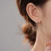 Twist Plain Ring Earrings Light Luxury Niche Versatile Design Sense Temperament Style Stud Earrings Women's Ear Buckle