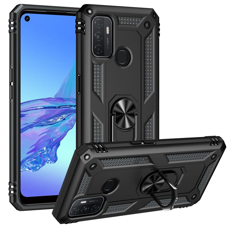 

Броня противоударный чехол с кольцом для Samsung A43 A23 A33 A53 A73 A22 A32 A12 S22 Xiaomi Redmi Note 11 10 Huawei Honor 50 iPhone 13 12 11 Pro Max чехол-подставка Redmi Note 9 Pro чёрный