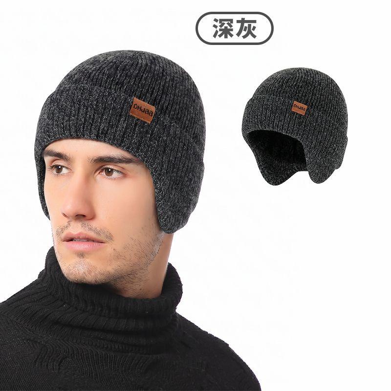 Winter Cross-border Wool Hat Middle-aged and Elderly European and American Knitted Amazon Warm Velvet Hat Spot
