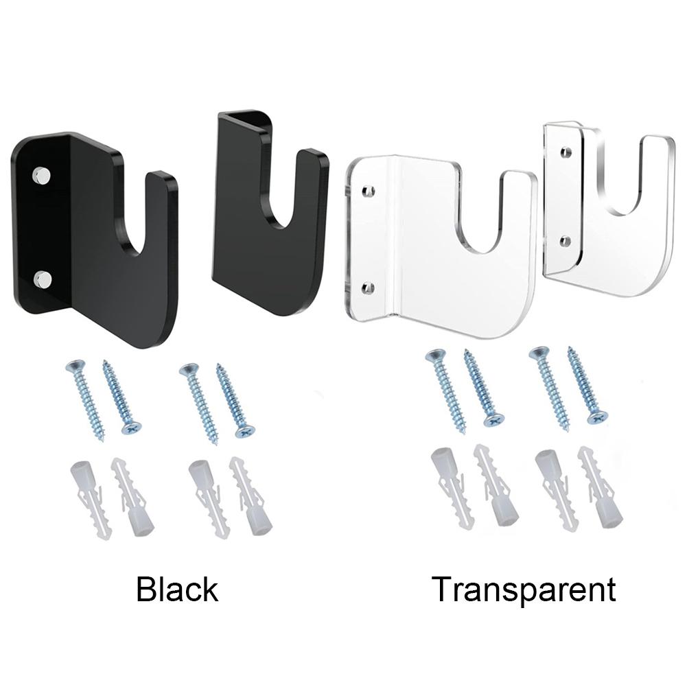 1 Pairs Skateboard Fixed Mount Acrylic Skate Board Wall Holder Decoration Easy Install Non-slip for Bedroom Store Office