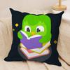 Cute DDuolingos Cushion Cover Silky Short Plush Sofa Pillow Cover Hidden Zipper Soft Dustproof Case for Home Decor