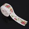 DIY Lace Printed Flower Burlap Ribbon Hessian Jute Belt Strap Wedding Cloth Decoration 5m