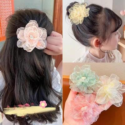 Dětská květinová spona do vlasů Super Fairy Beauty Little Girl Top klip Letní dívka Sponka do vlasů Ornament Baby Hair Sponka