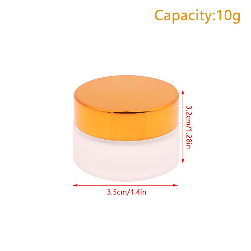 5/10/15/20/30/50/100G Frosted Glass Refillable Ointment Bottles Empty Cosmetic Jar Pot Eye Shadow Face Cream Container