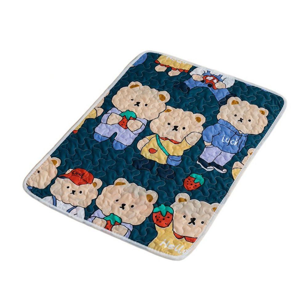 

Breathable Pet Ice Mat Cartoon Print Cooling Summer Pet Mat Cute Cat Sleeping Mat Camping M-Style B