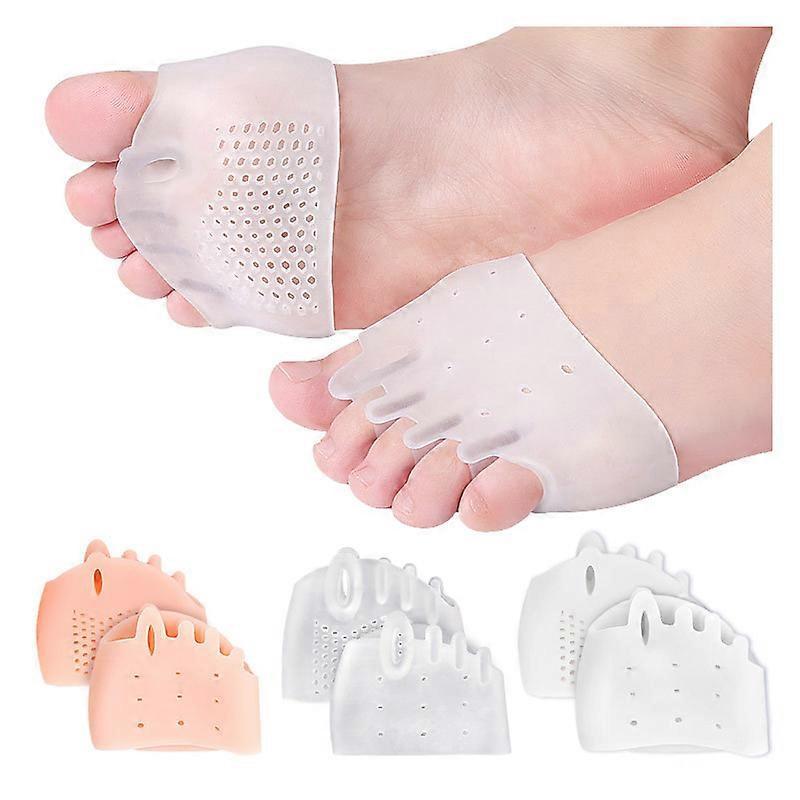 Dww-Gel Toe Separator, 1 Pair of 3-hole Bunion Protectors and a 5-hole Big Toe Corrector for Men and Women Suffering from Painful Bunions During the D