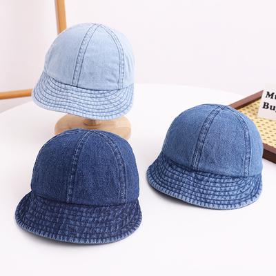 Vintage Kids Cap Denim Blue Baby Sun Hats Summer Spring Adjustable Children Baseball Caps for Girls Boys Accessories 1-3Y