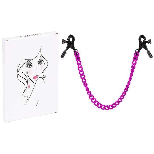 Clemă pentru mamelon cu lanț metalic Agrafe reglabile pentru mamelon BDSM Clip mare pentru sâni Jucării sexuale pentru adulți pentru femei și cupluri