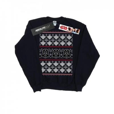 Herren-Weihnachts-Sweatshirt „Vader Imperial Starship Fair Isle“.