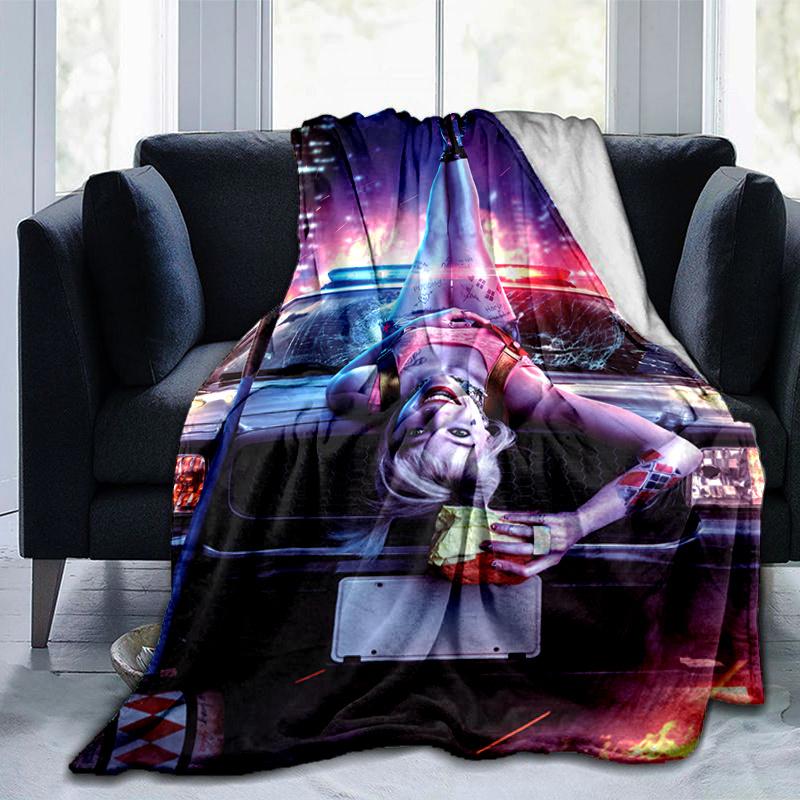 Harley Quinn Inspired Costume Set: Perfect for Cosplay Events!Print Blanket, Soft Blanket For Sofa Office Bed And Travelling Daughter Birthd