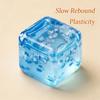 1Pc Random Color Unisex Ice Cube Shaped Squeeze Toy, Soft Rubber Sensory Stress Relief Toy