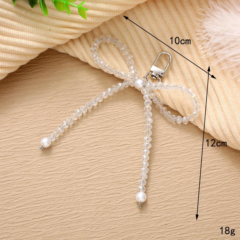 Creative Pearl Bow Pendant Keychain: Exquisite Gift Accessory for Bag or Phone Case