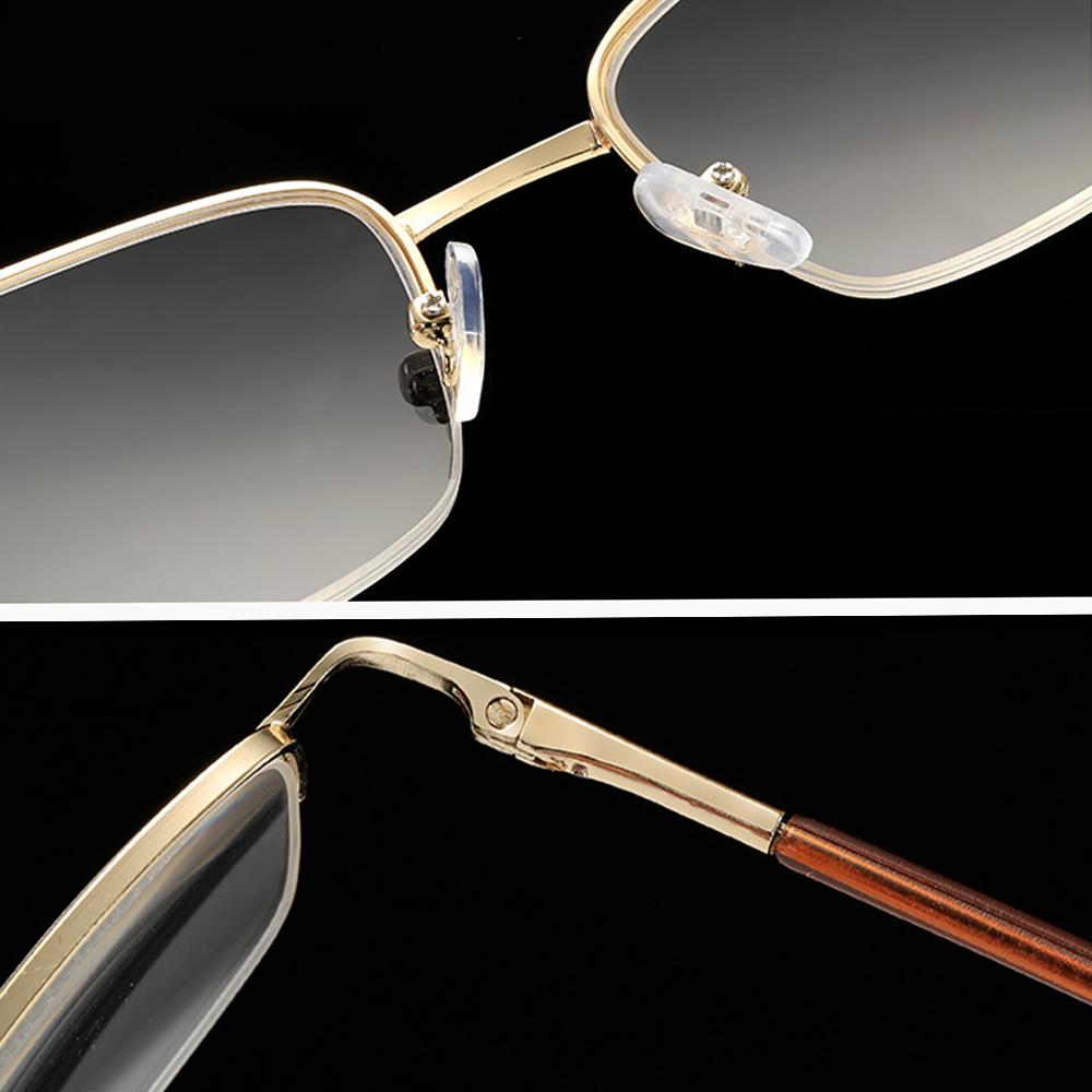 Reading Glasses Metal Frame Retro Presbyopic Glasses Blue Light Blocking  Telescopic Eyeglass Legs HD lenses