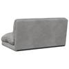 Adjustable Floor Footstool Light Grey Velvet