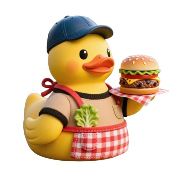BBQ Duck Figurine Collectible Tabletop Duck Decoration Resin Duck Statue for Shelf Cabinet Bathroom Decor Ducks Enthusiasts Gift