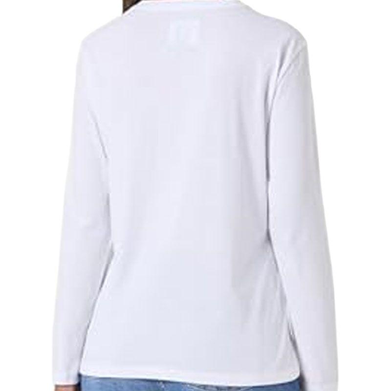 Armani Exchange 2025 Autumn Winter Letter Logo Versatile Long Sleeve T-Shirt Women tops XW001450-AF10356-U0002